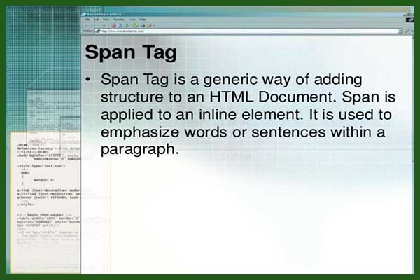 تگ span در html چه کاربردی دارد؟ بخشی با محتوای متفاوت