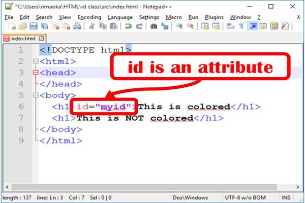 تفاوت id و class در HTML و CSS | صفت id در html | صفت class