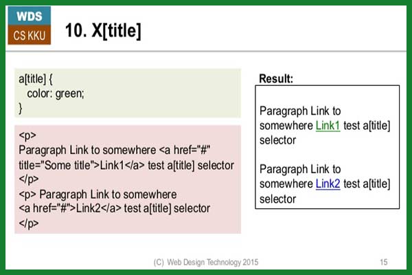 سلکتورهای css بخش پنجم صفت title و Xtitle Selector - سایت آموزی