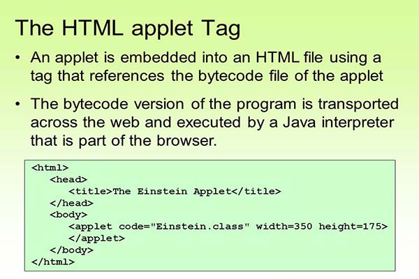 تگ acronym و تگ applet در HTML