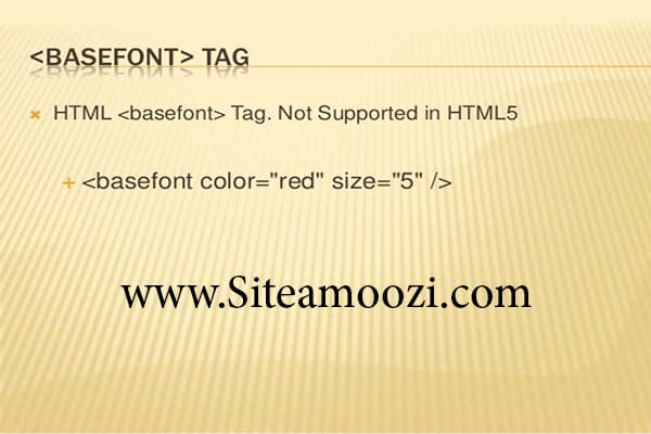 معرفی تگ basefont و تگ big در HTML استایل دهی فونت