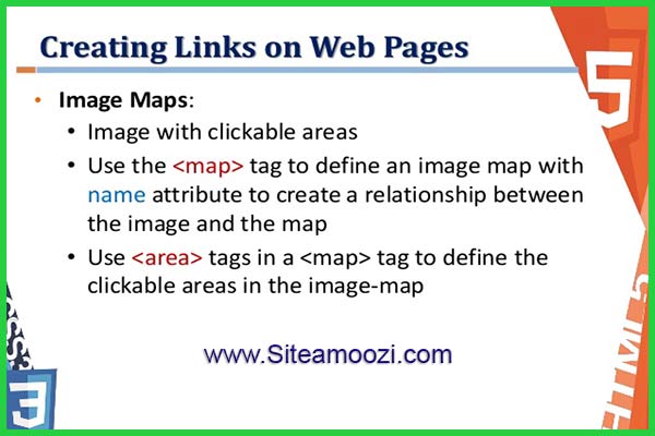 معرفی و کاربرد تگ map در HTML تصویر نقشه در سند - سایت آموزی
