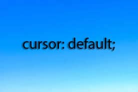 ویژگی cursor با مقدار default در سایت آموزی