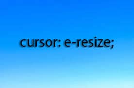 ویژگی cursor با مقدار e-resize در سایت آموزی